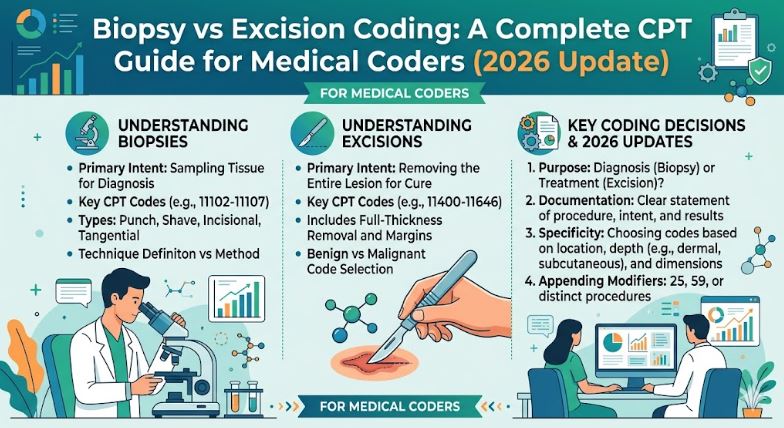 Biopsy vs Excision Coding: A Complete CPT Guide for Medical Coders (2026 Update)