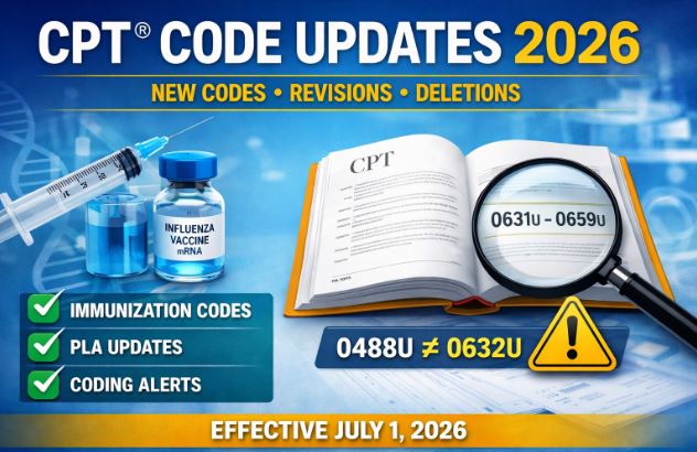 Mid-Year CPT® Code Updates 2026: New Codes, Revisions & Deletions (Effective July 1)