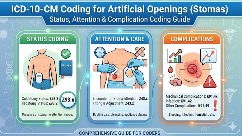 ICD-10-CM Coding for Artificial Openings (Stomas): Status, Attention & Complication Coding Guide